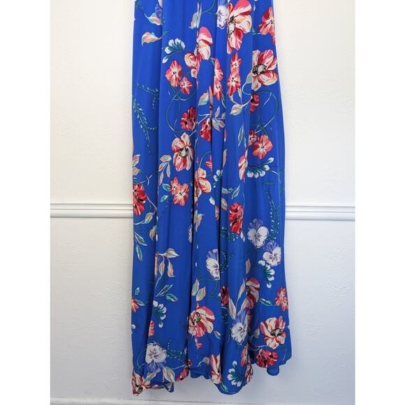 Yumi Kim Maxi Dress Sweet Escape Dream Silk Floral Boho Halter Boho Blue Size S - Picture 11 of 15